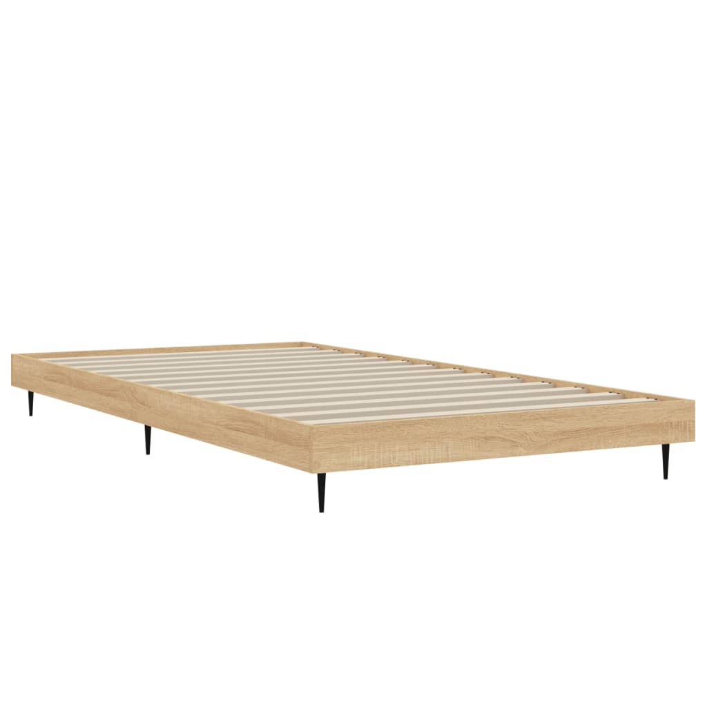 Bedframe zonder matras hout sonoma eikenkleurig 100x200 cm