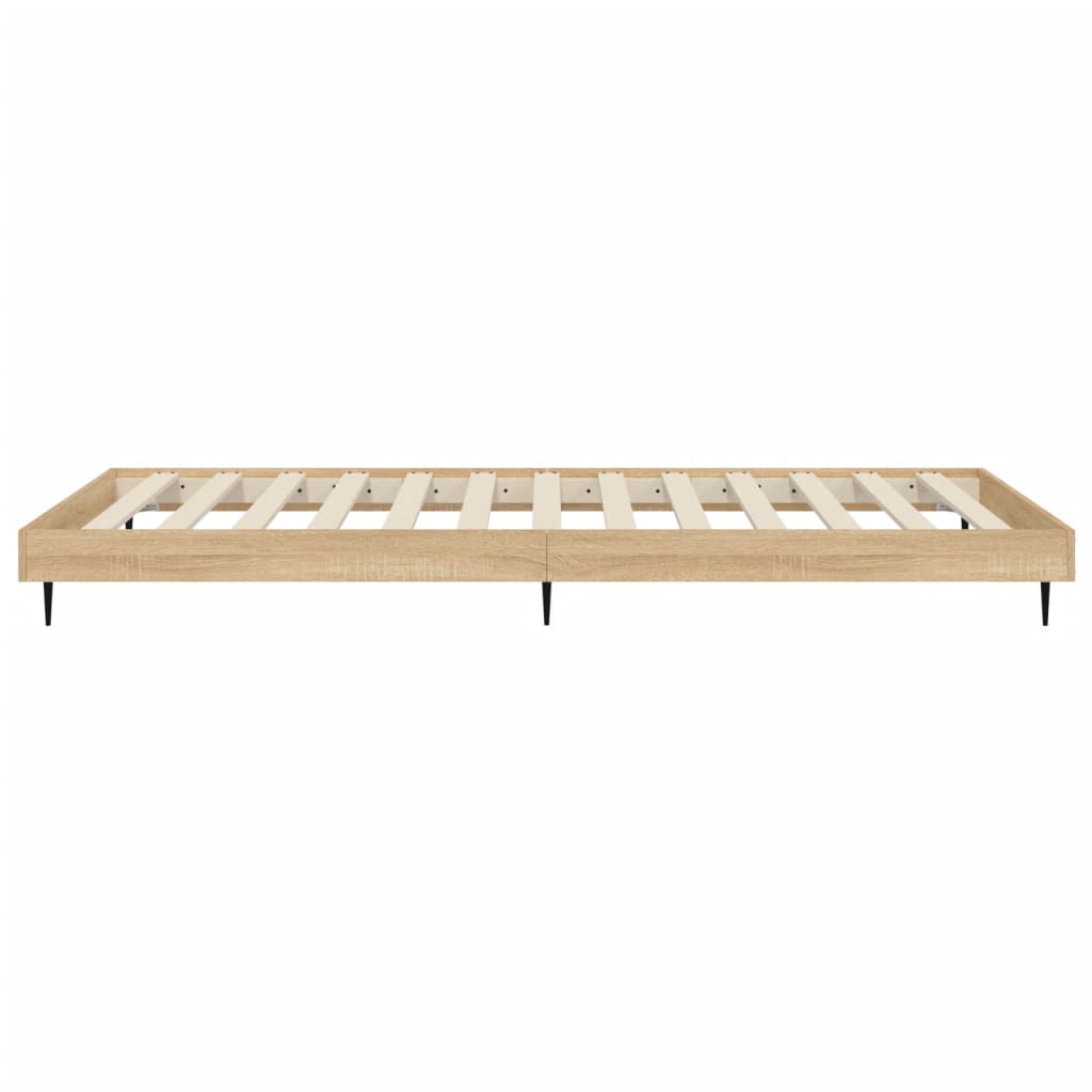 Bedframe zonder matras hout sonoma eikenkleurig 100x200 cm
