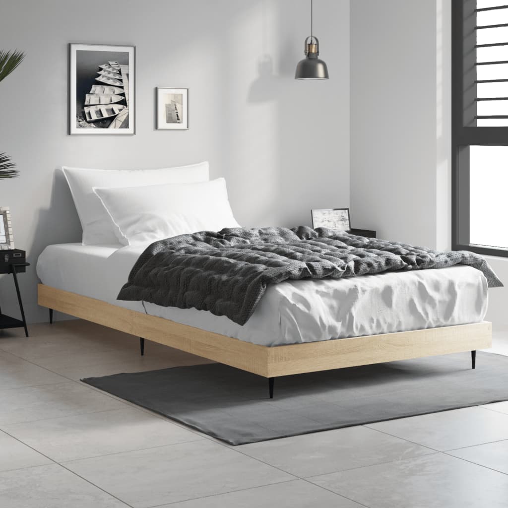 Bedframe zonder matras hout sonoma eikenkleurig 100x200 cm