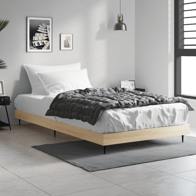 Bedframe zonder matras hout sonoma eikenkleurig 100x200 cm