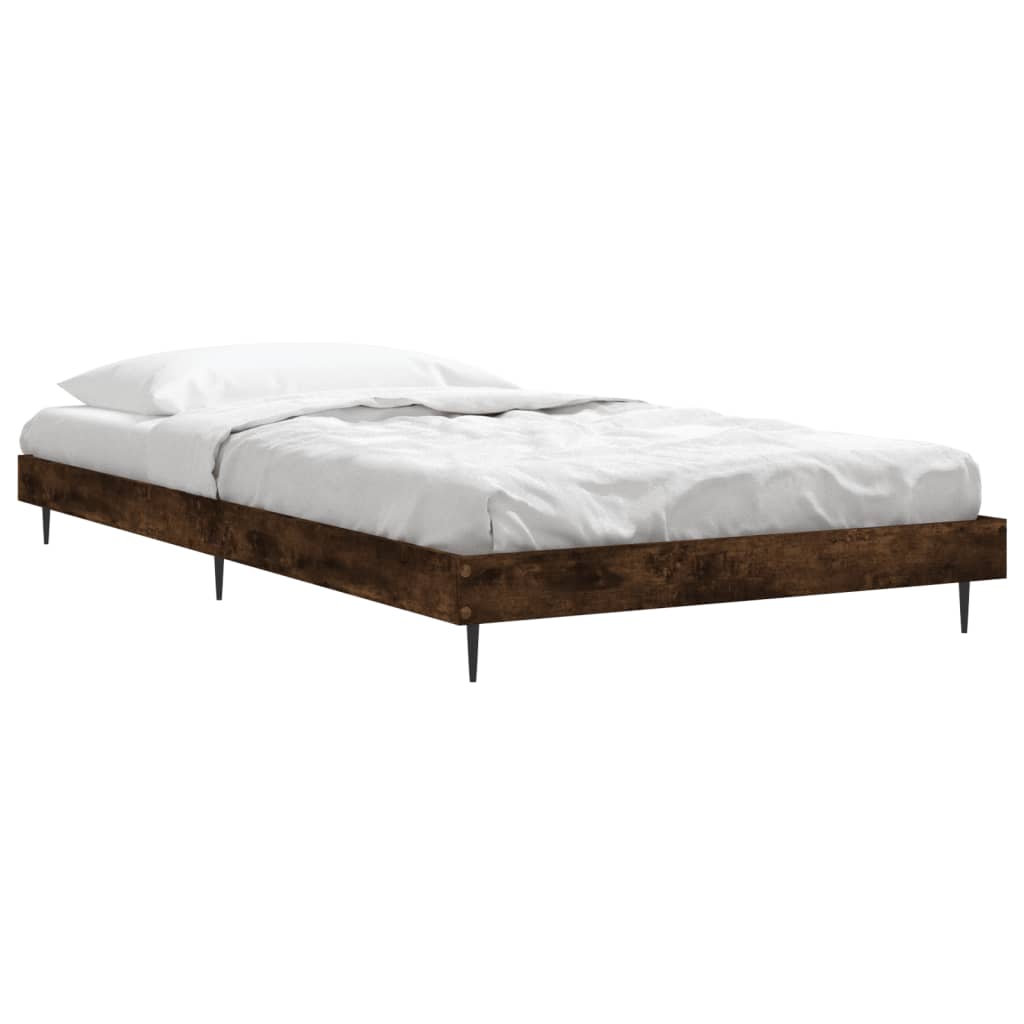 Bedframe zonder matras hout gerookt eikenkleurig 90x200 cm