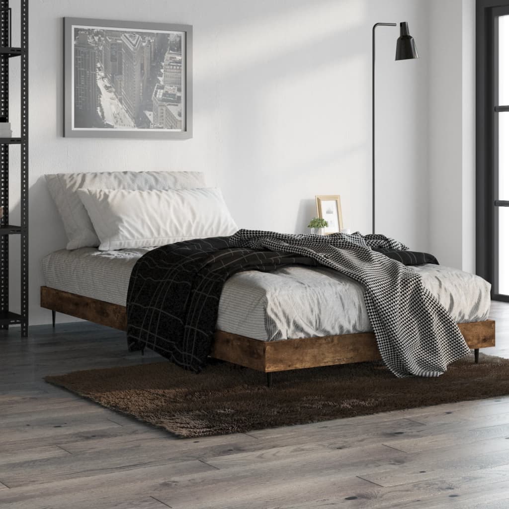 Bedframe zonder matras hout gerookt eikenkleurig 90x200 cm