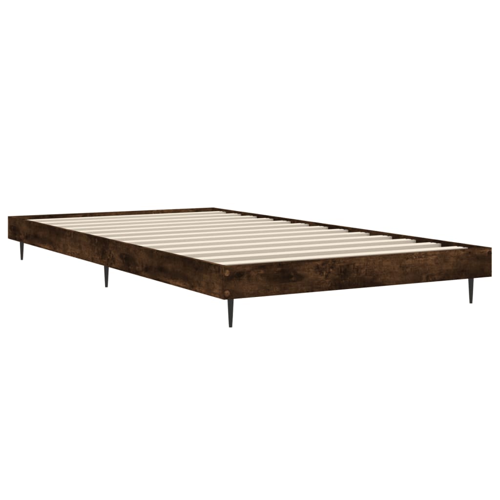 Bedframe zonder matras hout gerookt eikenkleurig 90x200 cm