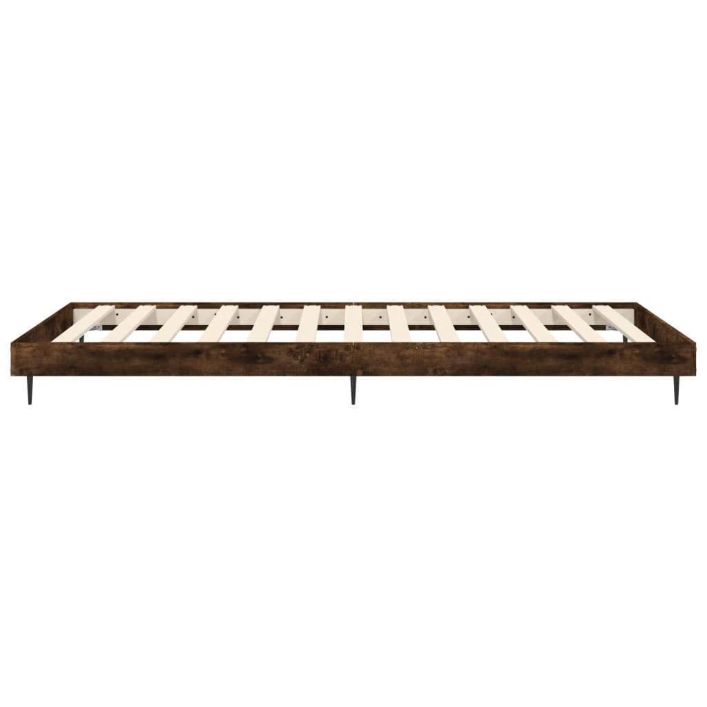 Bedframe zonder matras hout gerookt eikenkleurig 90x200 cm