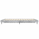 Bedframe bewerkt hout betongrijs 140x190 cm