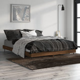 Bedframe zonder matras bewerkt hout bruin eikenkleur 140x190 cm