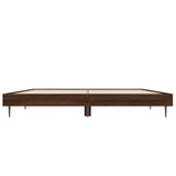 Bedframe zonder matras bewerkt hout bruin eikenkleur 140x190 cm