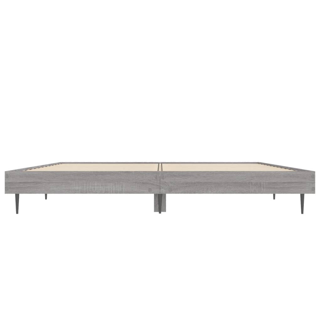 Bedframe bewerkt hout grijs sonoma eikenkleurig 120x190 cm