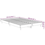 Bedframe bewerkt hout grijs sonoma eikenkleurig 120x190 cm