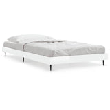 Bedframe bewerkt hout hoogglans wit 90x190 cm