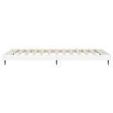 Bedframe bewerkt hout hoogglans wit 90x190 cm
