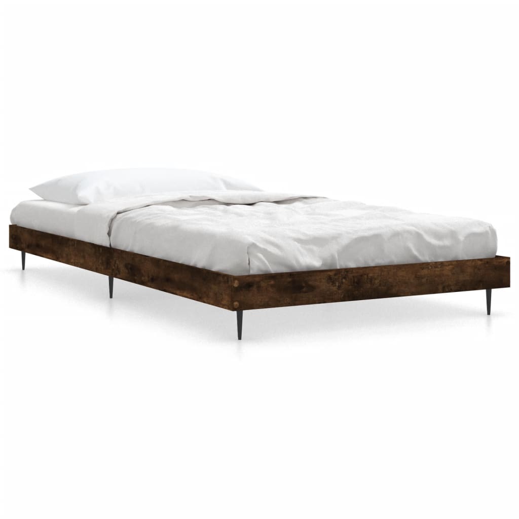 Bedframe zonder matras hout gerookt eikenkleurig 90x190 cm