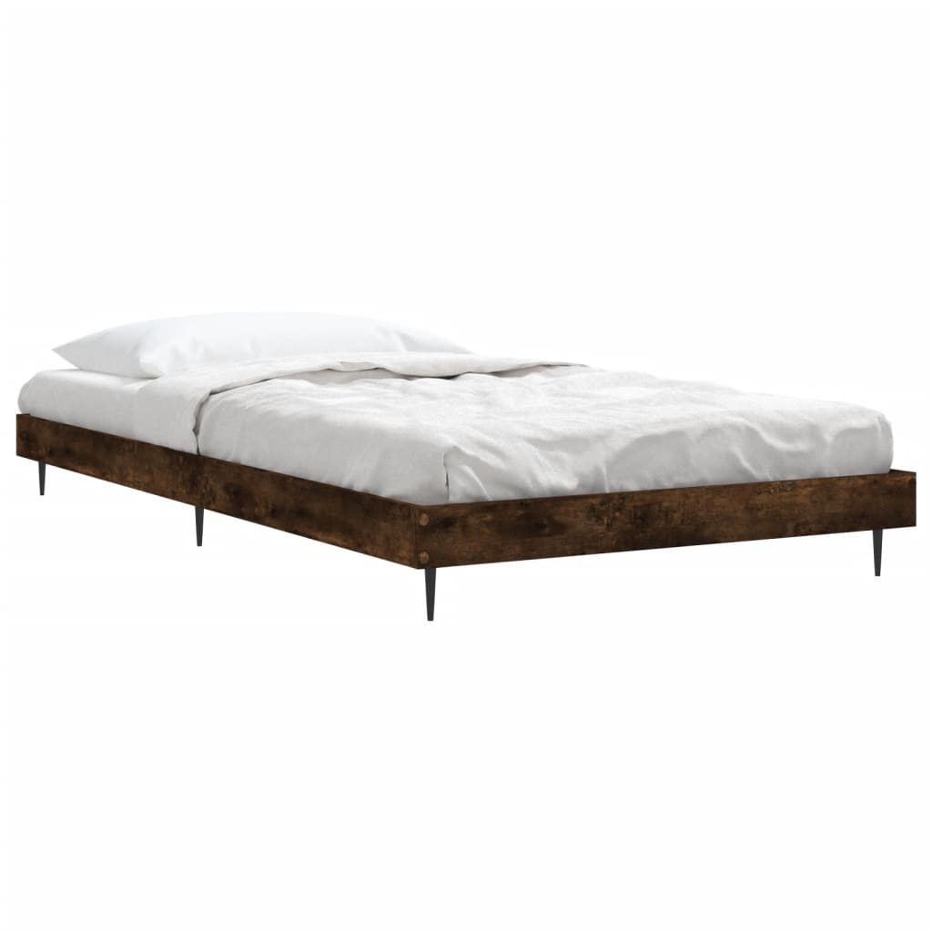 Bedframe zonder matras hout gerookt eikenkleurig 90x190 cm