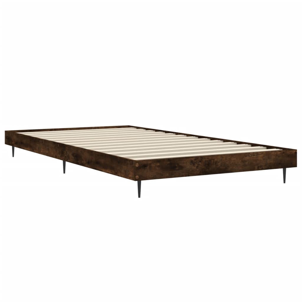 Bedframe zonder matras hout gerookt eikenkleurig 90x190 cm