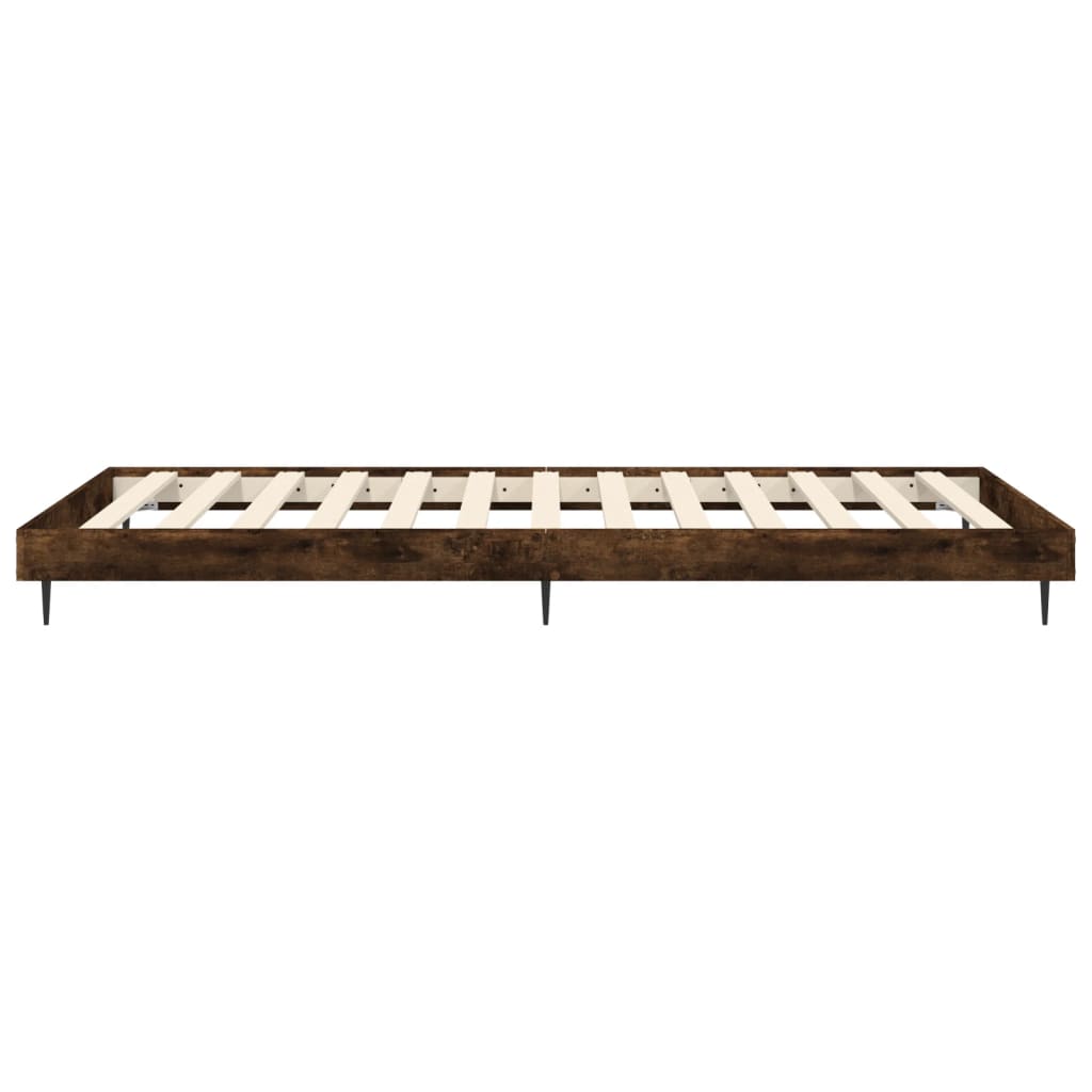Bedframe zonder matras hout gerookt eikenkleurig 90x190 cm