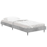 Bedframe bewerkt hout betongrijs 75x190 cm