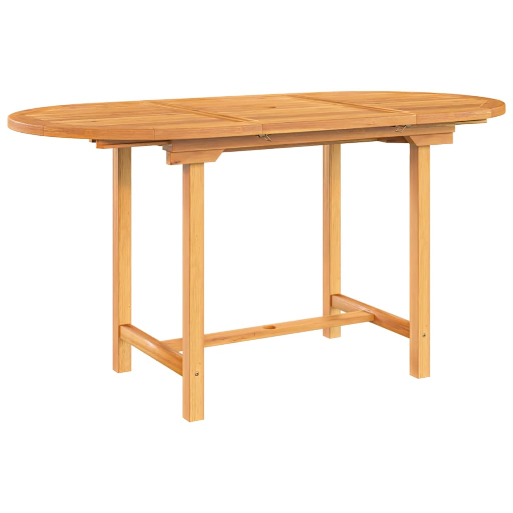 Tuintafel verlengbaar 110-160x80x75 cm massief teakhout - AllerleiShop