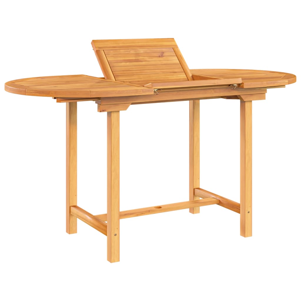 Tuintafel verlengbaar 110-160x80x75 cm massief teakhout - AllerleiShop