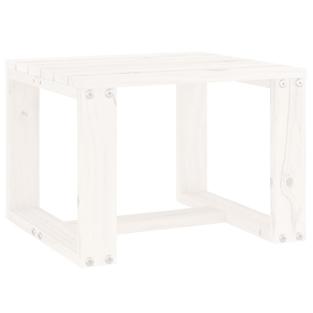 Tuinbijzettafel 40x38x28,5 cm massief grenenhout wit - AllerleiShop