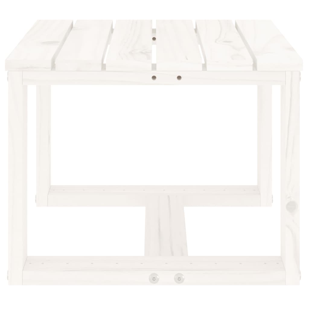 Tuinbijzettafel 40x38x28,5 cm massief grenenhout wit - AllerleiShop