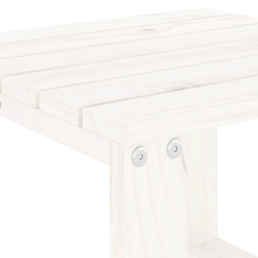 Tuinbijzettafel 40x38x28,5 cm massief grenenhout wit - AllerleiShop