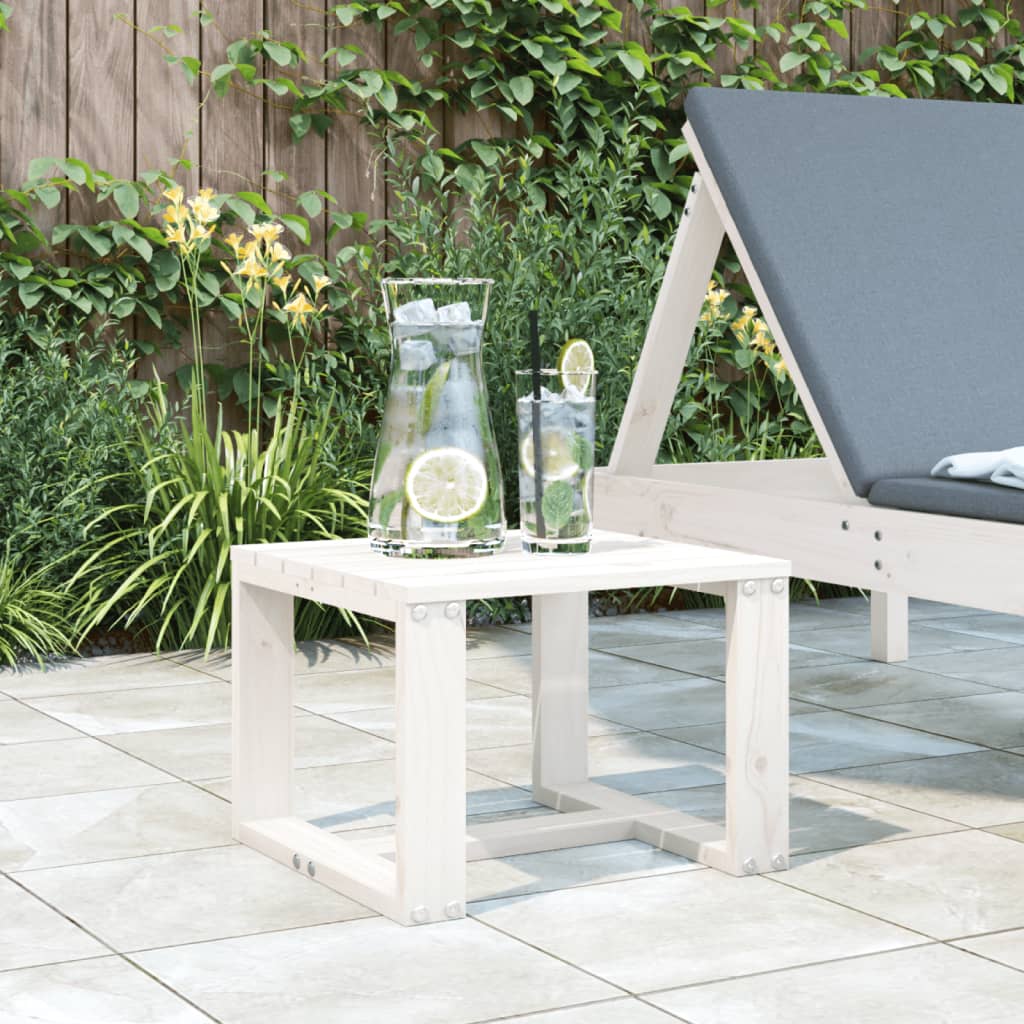 Tuinbijzettafel 40x38x28,5 cm massief grenenhout wit - AllerleiShop