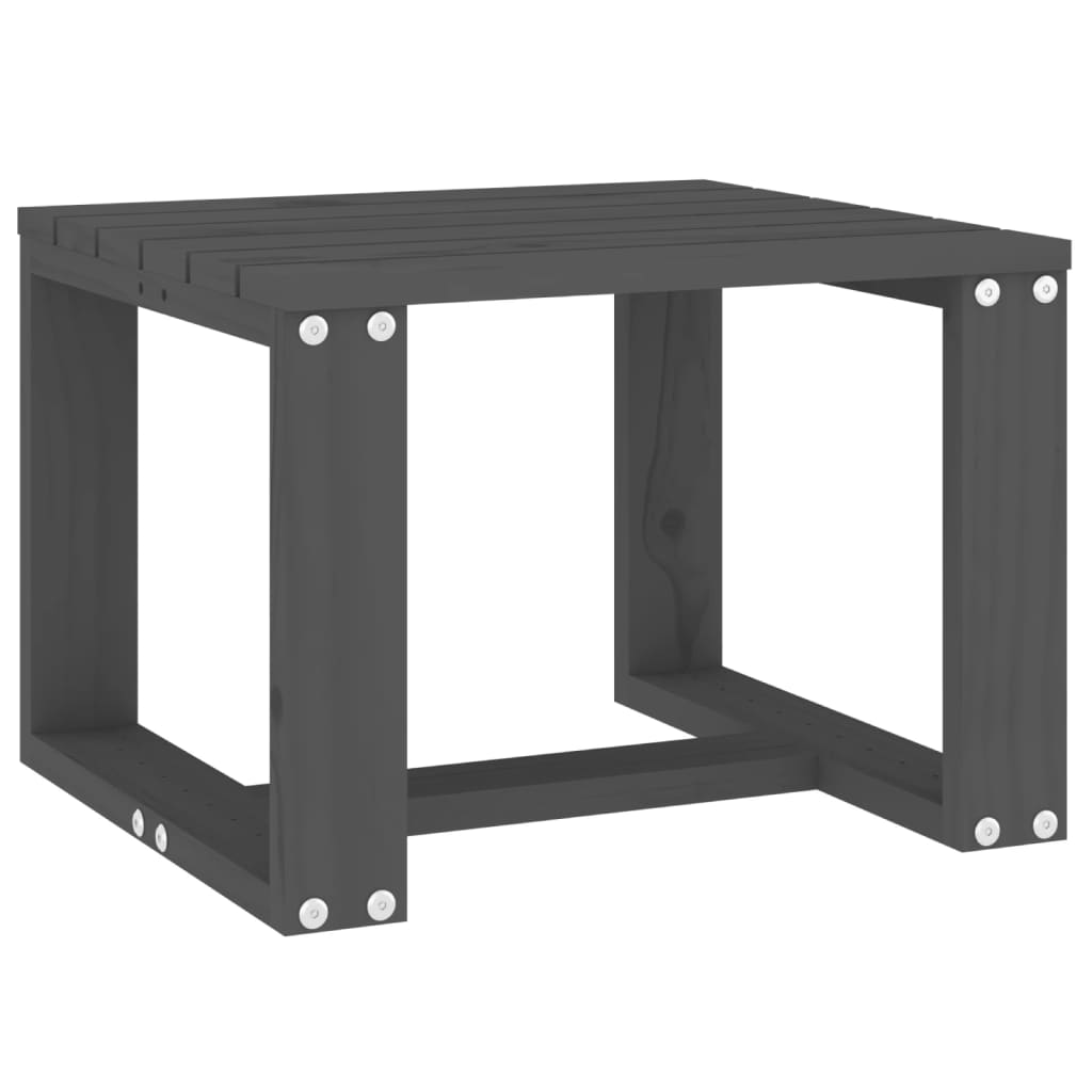 Tuinbijzettafel 40x38x28,5 cm massief grenenhout grijs - AllerleiShop