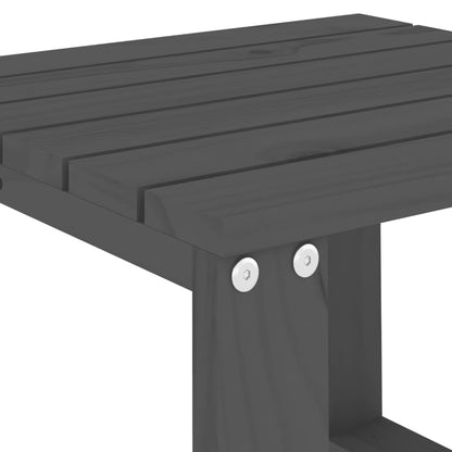 Tuinbijzettafel 40x38x28,5 cm massief grenenhout grijs - AllerleiShop