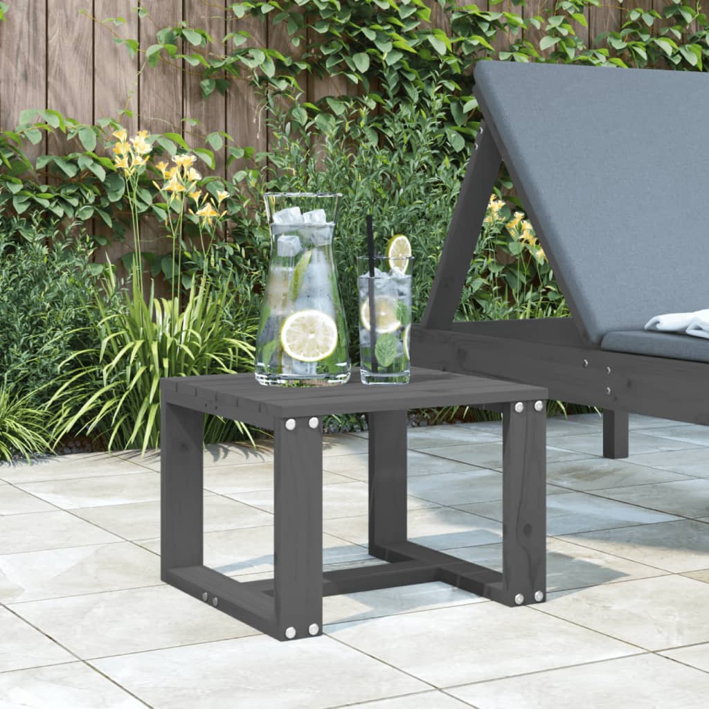 Tuinbijzettafel 40x38x28,5 cm massief grenenhout grijs - AllerleiShop