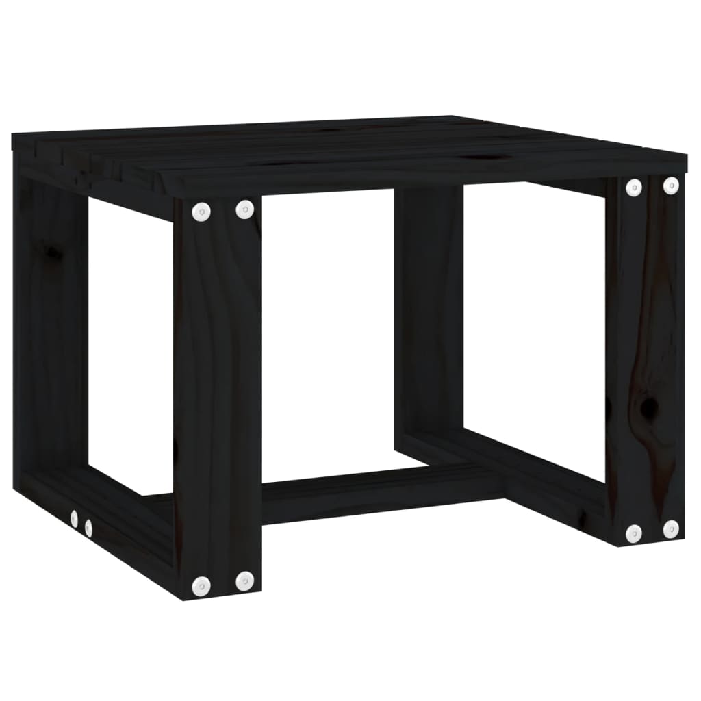 Tuinbijzettafel 40x38x28,5 cm massief grenenhout zwart - AllerleiShop