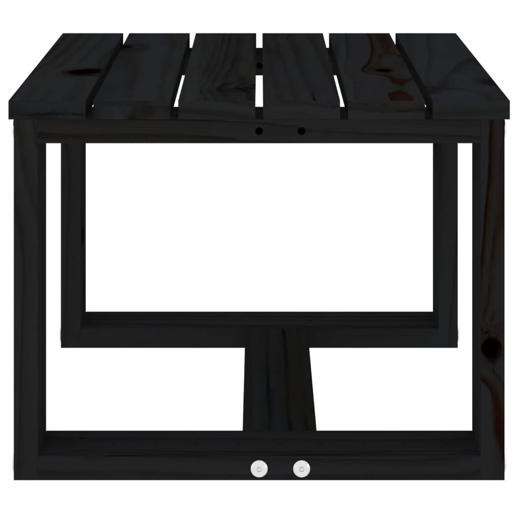 Tuinbijzettafel 40x38x28,5 cm massief grenenhout zwart - AllerleiShop