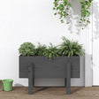 Plantenbak 62x30x38 cm massief grenenhout grijs - AllerleiShop