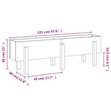 Plantenbak verhoogd 121x30x38 cm massief grenenhout