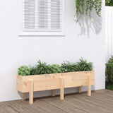 Plantenbak verhoogd 121x30x38 cm massief grenenhout