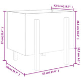 Plantenbak 62x50x57 cm massief grenenhout wit - AllerleiShop