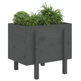 Plantenbak 62x50x57 cm massief grenenhout grijs - AllerleiShop