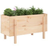 Plantenbak verhoogd 101x50x57 cm massief grenenhout