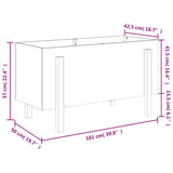 Plantenbak verhoogd 101x50x57 cm massief grenenhout