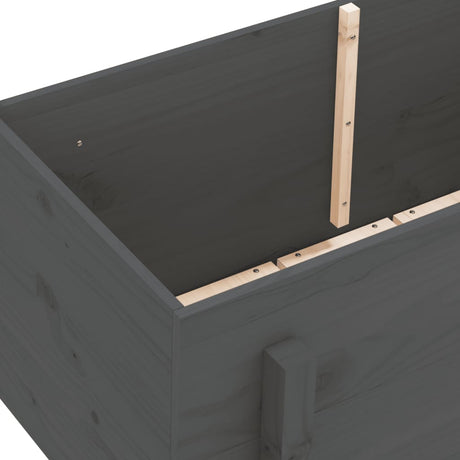 Plantenbak verhoogd 101x50x57 cm massief grenenhout grijs - AllerleiShop