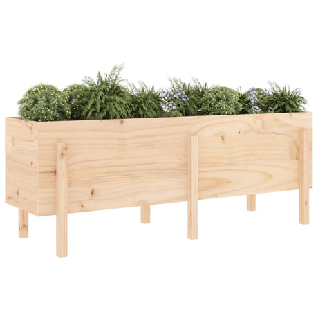 Plantenbak verhoogd 160x50x57 cm massief grenenhout - AllerleiShop