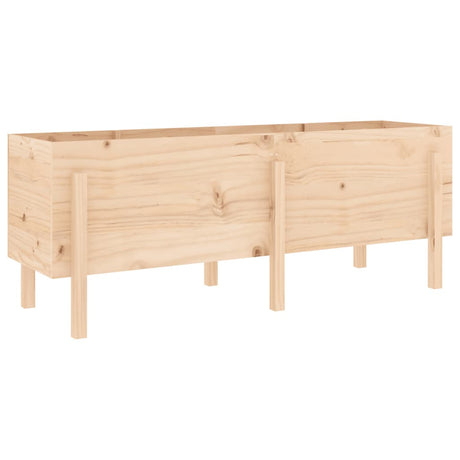 Plantenbak verhoogd 160x50x57 cm massief grenenhout - AllerleiShop