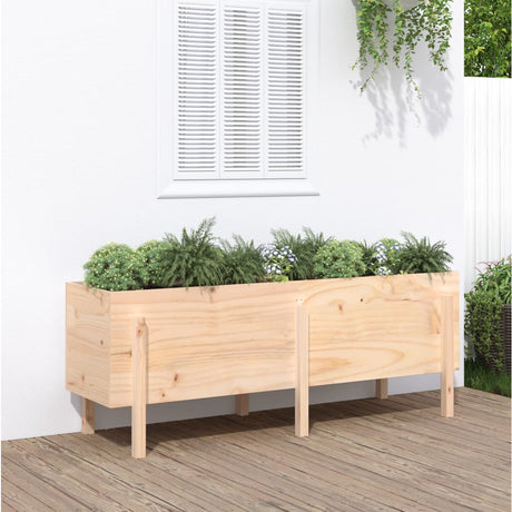 Plantenbak verhoogd 160x50x57 cm massief grenenhout - AllerleiShop