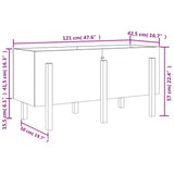 Plantenbak verhoogd 121x50x57 cm massief grenenhout - AllerleiShop