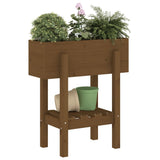 Plantenbak 62x30x69 cm massief grenenhout honingbruin - AllerleiShop