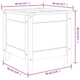 Plantenbak 40x40x39 cm massief grenenhout - AllerleiShop