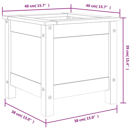 Plantenbak 40x40x39 cm massief grenenhout - AllerleiShop