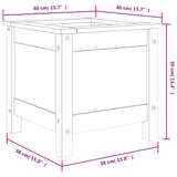 Plantenbak 40x40x39 cm massief douglashout - AllerleiShop