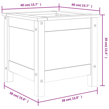 Plantenbak 40x40x39 cm massief douglashout - AllerleiShop