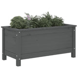 Plantenbak 82,5x40x39 cm massief grenenhout grijs - AllerleiShop