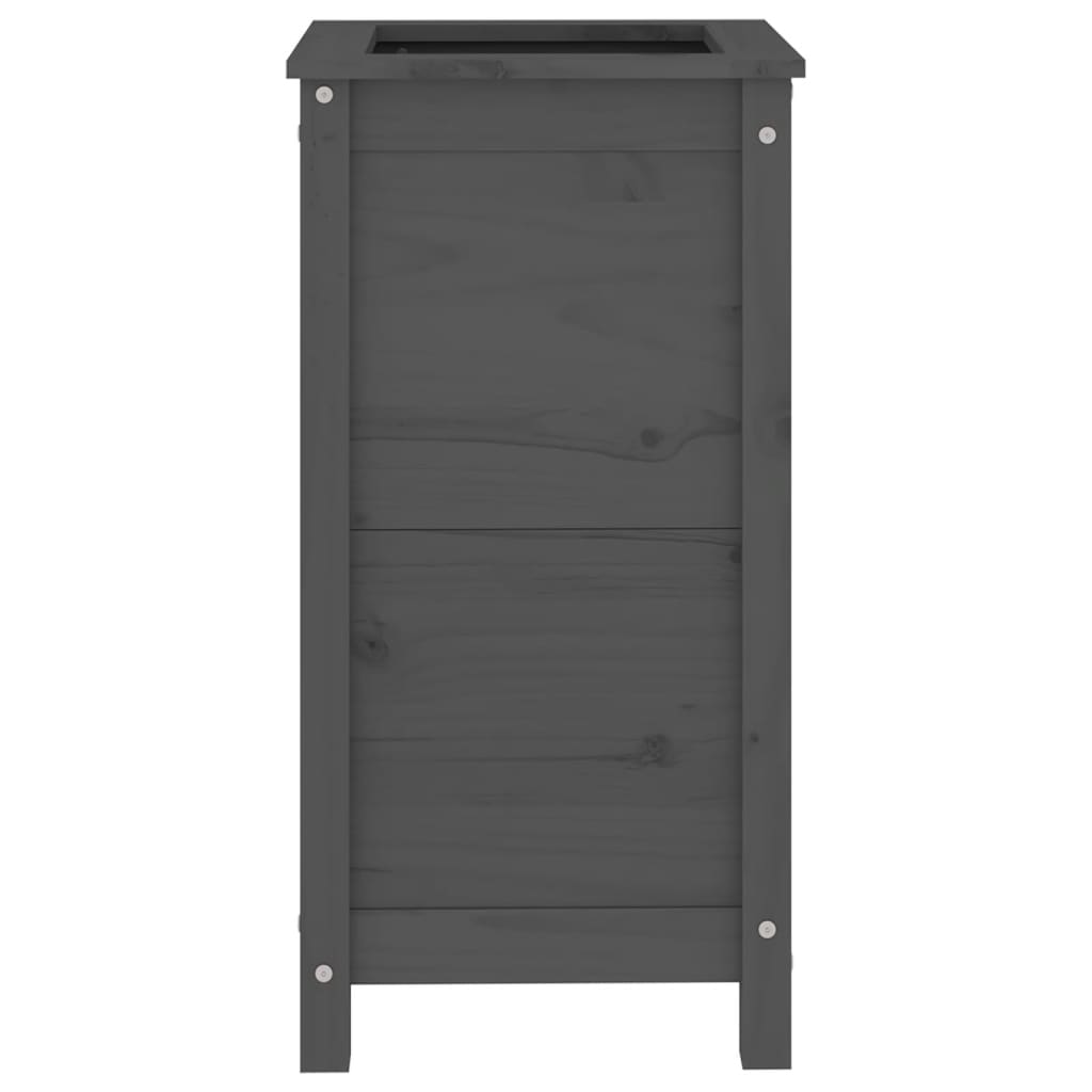 Plantenbak 40x40x78 cm massief grenenhout grijs - AllerleiShop